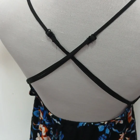 Jealous Tomato blue floral print high low maxi dress size small - Picture 7 of 15